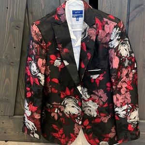 Cloud style print blazer